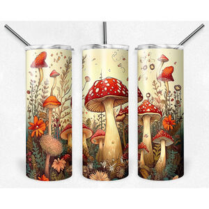 Mushroom 20 fl oz metal tumbler